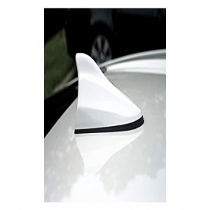 Antenna, Shark Fin Antenna Roof Aerial Base AM FM Radio Signal - white